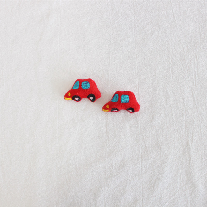 Car Blue Small Aircraft Brooch Plush Brooches