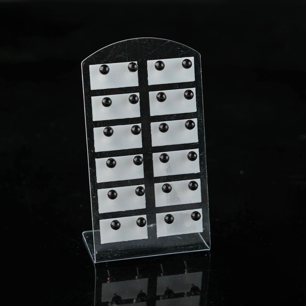Natural Simple Plastic Bead Auricular Needle Stud Earrings
