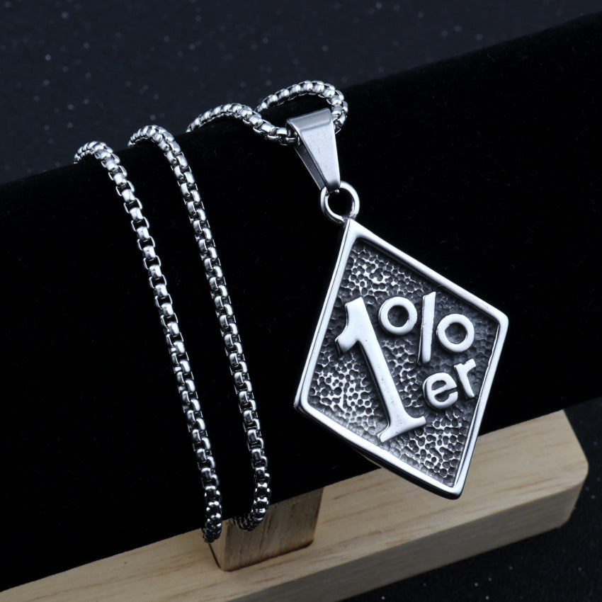 Men's Stainless Steel Hip Hop Cool Cross Trendy Clavicle Necklaces
