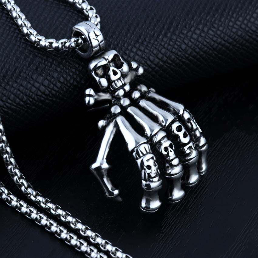 Men's Stainless Steel Hip Hop Cool Cross Trendy Clavicle Necklaces
