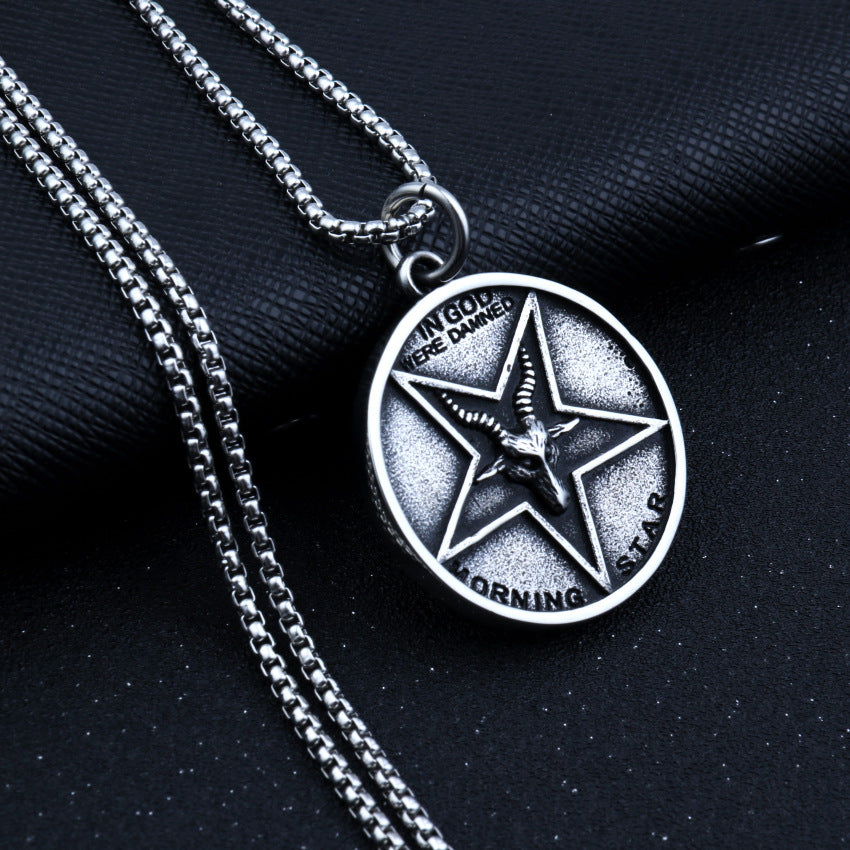 Men's Stainless Steel Hip Hop Cool Cross Trendy Clavicle Necklaces