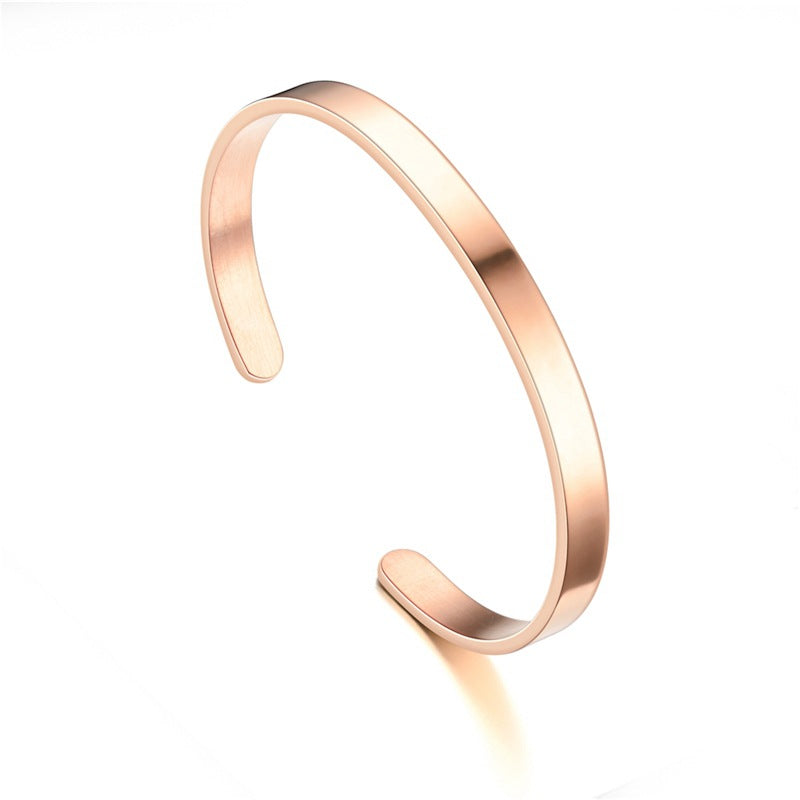 Charming Steel Open-end Stainless Shaped Lettering Bracelets