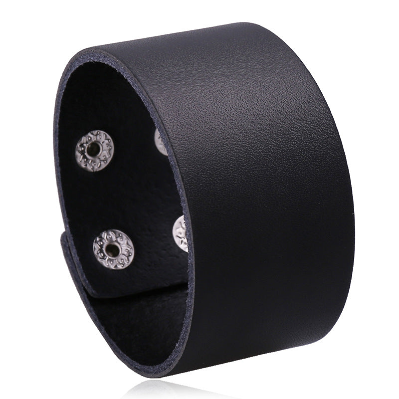 Men's Punk Light Board Cattle Leather Simple Bracelets