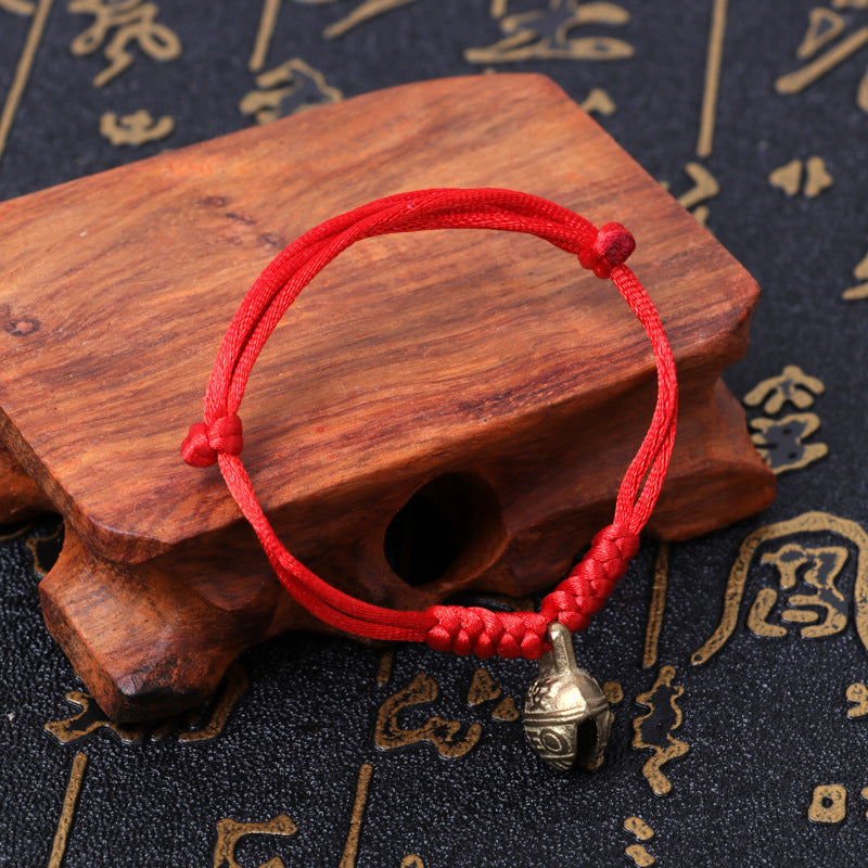 Dog Teeth Zodiac Animal Adults Wear Peach Wood Carving Activity Bracelet