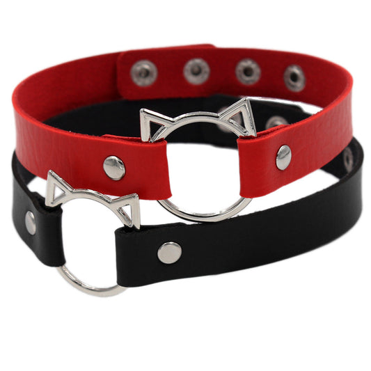 Skin Cat Head Collar Female Neck Band Necklaces