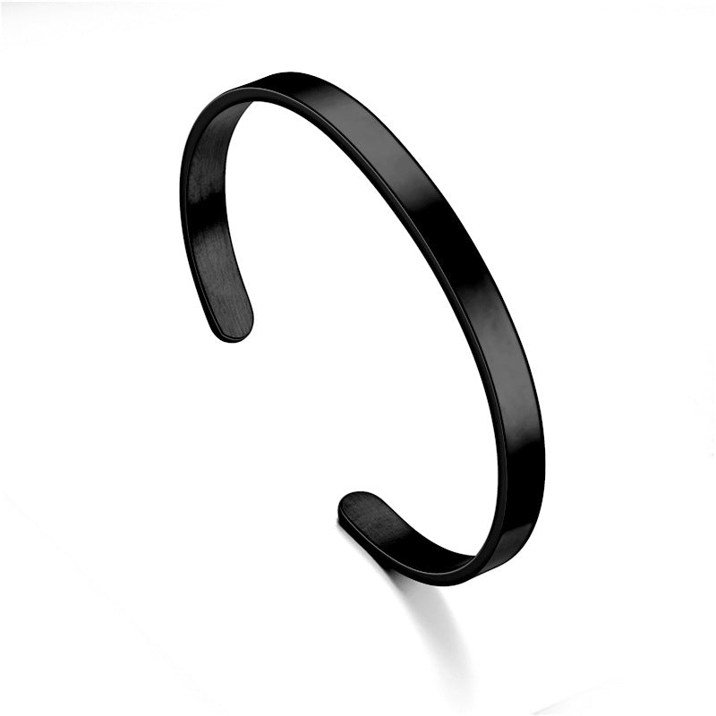 Charming Steel Open-end Stainless Shaped Lettering Bracelets