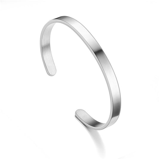 Charming Steel Open-end Stainless Shaped Lettering Bracelets