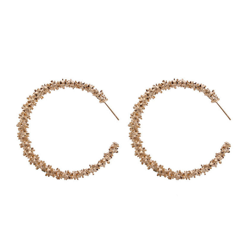 Cool Graceful Prickly Personalized Circle Large Earrings