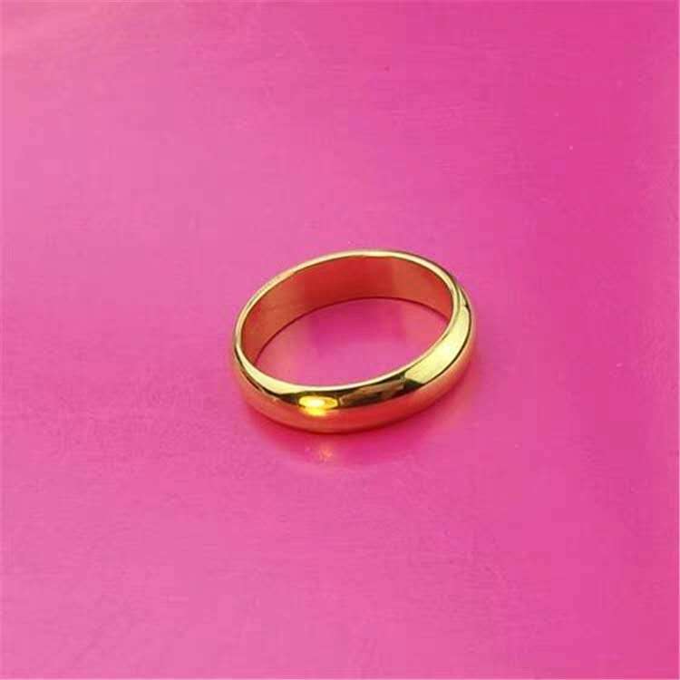 Men's Alluvial Gold Handsome Brass Plated Big Vietnam Does Ring