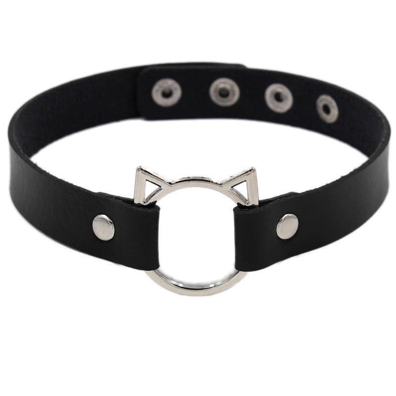 Skin Cat Head Collar Female Neck Band Necklaces