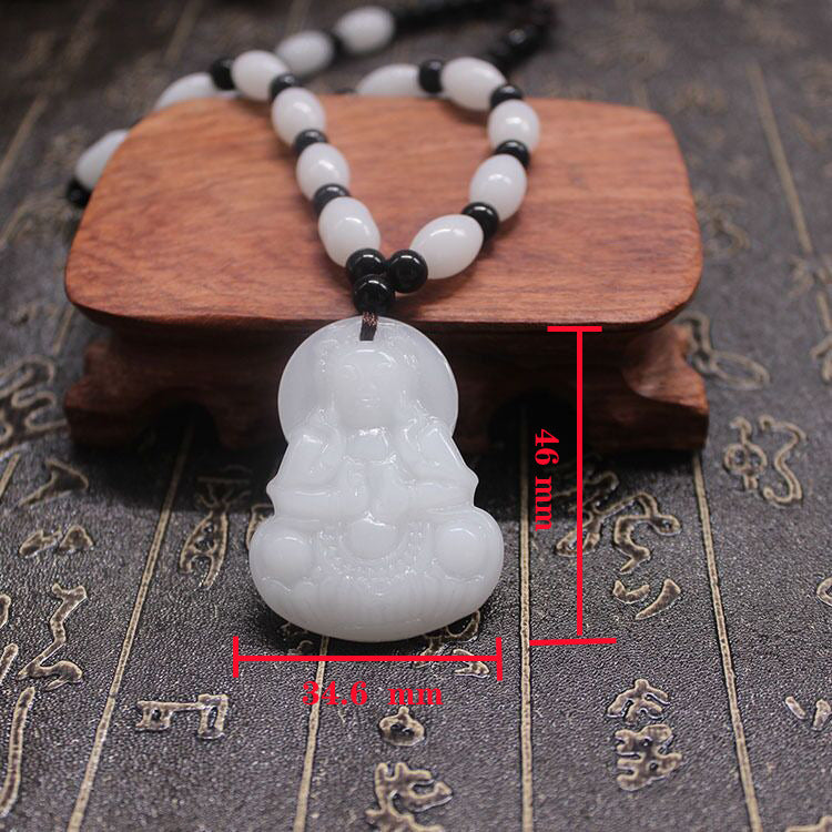 White Jade Goddess Buddha Stall Gift Pendants