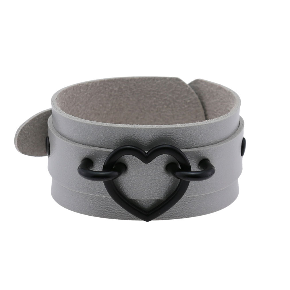 Hip Hop Street Shot Love Heart Wrist Bracelet