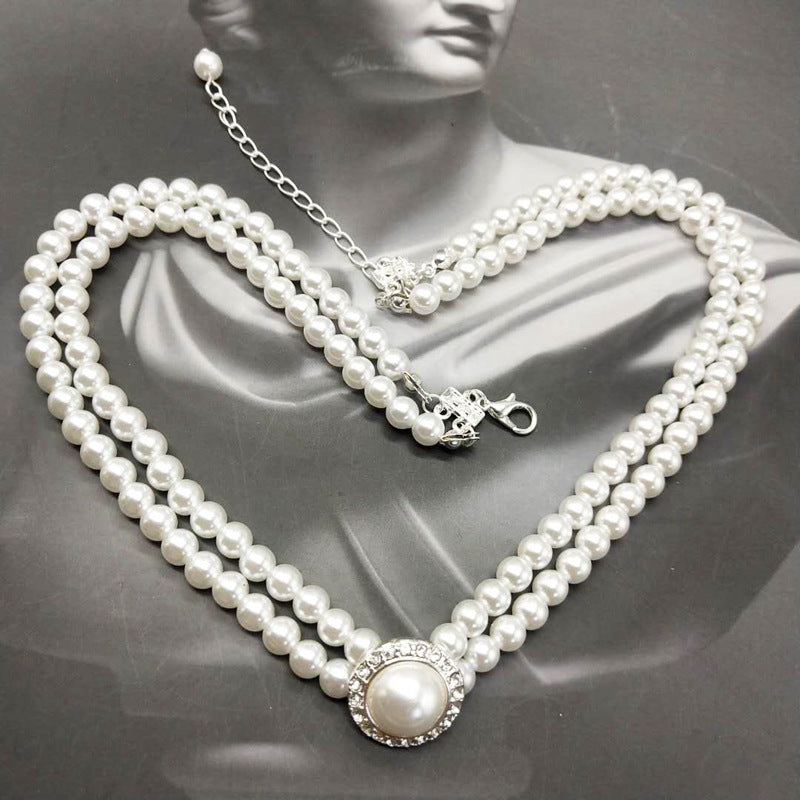Fashionable Temperament Short Pearl Choker Gentle Necklace
