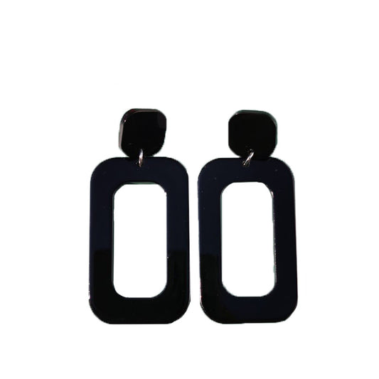 Long Geometric Ear Fluorescent Color Nightclub Earrings