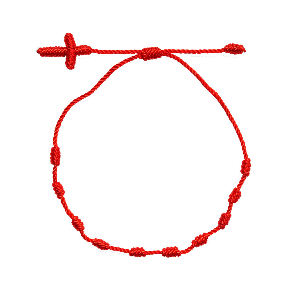 Creative Style Life Red Rope Ethnic Cross Woven Bracelets