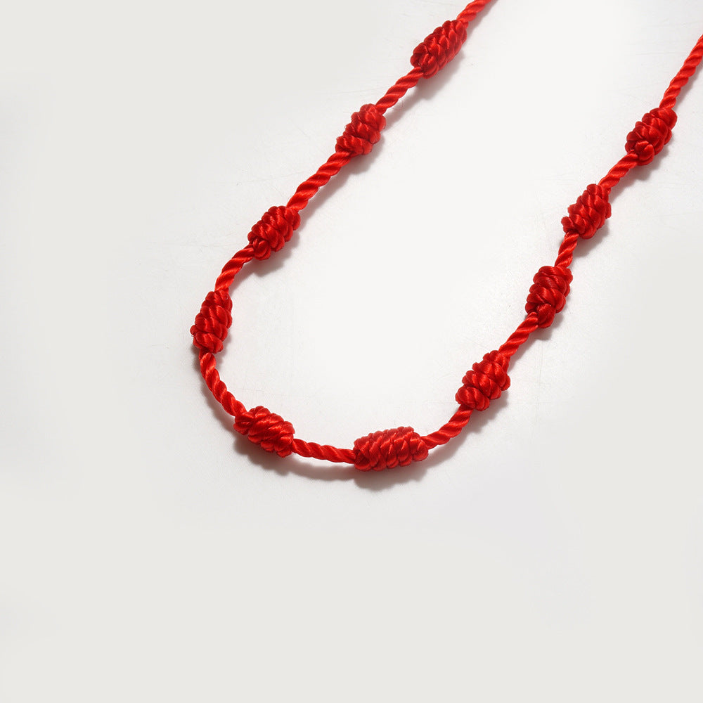 Creative Style Life Red Rope Ethnic Cross Woven Bracelets