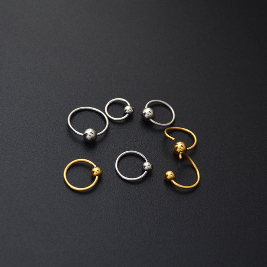 Steel Medical Round Breakable Nose Eyebrow Earrings