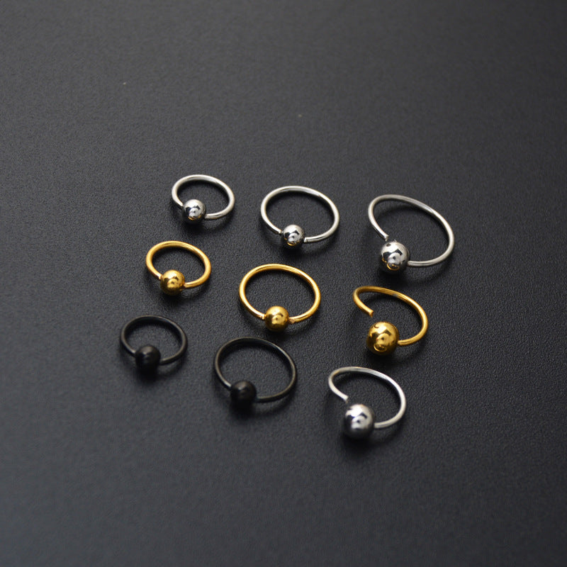 Steel Medical Round Breakable Nose Eyebrow Earrings