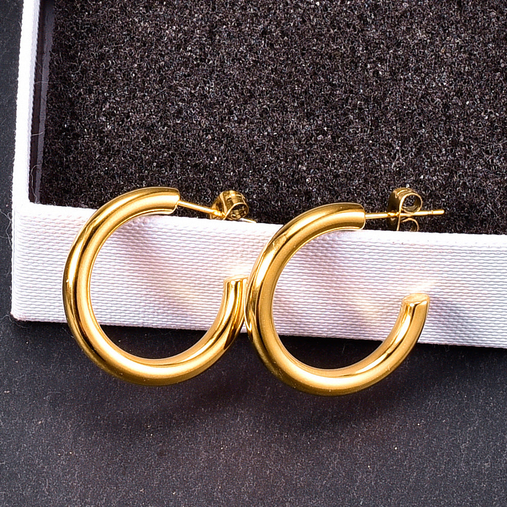 Slouchy Glamorous Fire Aperture Fashion Temperament Earrings