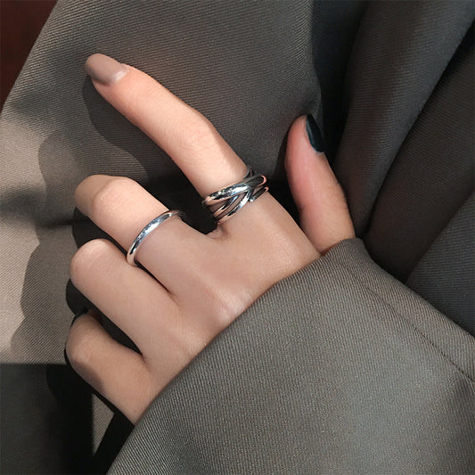 Finger Female Fashion Stylish Simple Versatile Cold Rings