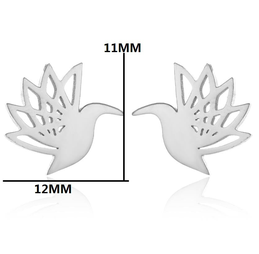 Stainless Steel Ghost Batman Small Animal Umbrella Stud Earrings