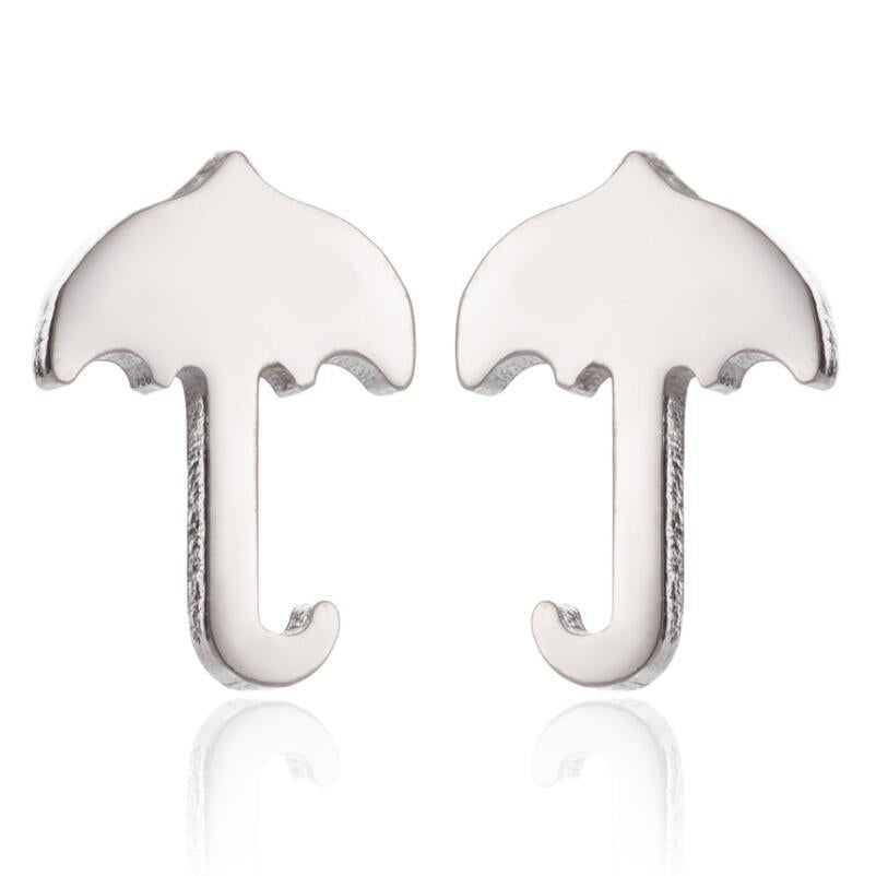 Stainless Steel Ghost Batman Small Animal Umbrella Stud Earrings