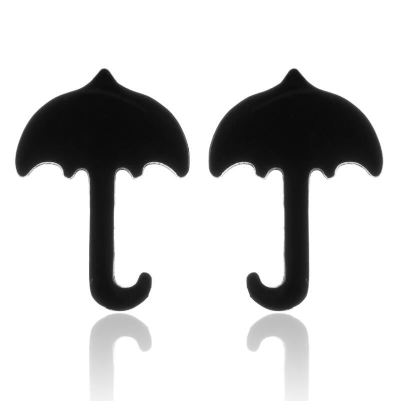 Stainless Steel Ghost Batman Small Animal Umbrella Stud Earrings