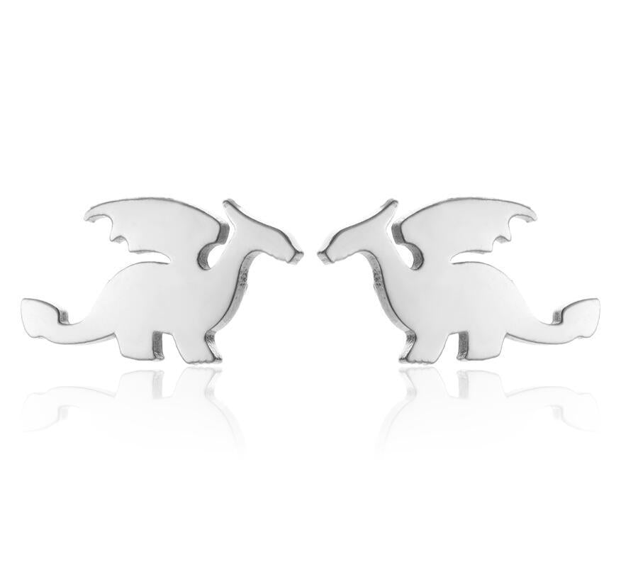 Stainless Steel Ghost Batman Small Animal Umbrella Stud Earrings