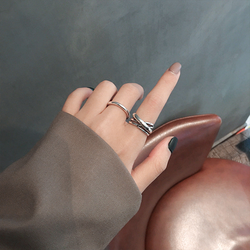 Finger Female Fashion Stylish Simple Versatile Cold Rings
