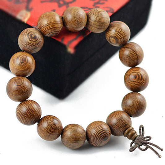 Peach Wood Door Frame Beads Single Circle Prayer Stall Live Bracelets