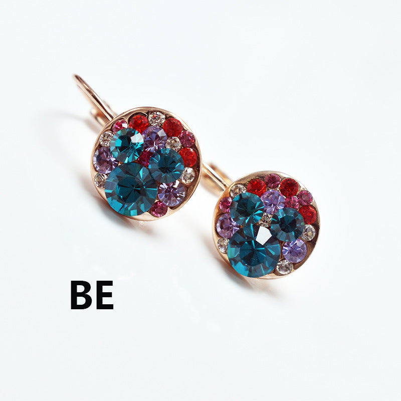 Cute Mickey Rose Gold Crystal Trendy Temperament Personality Super Earrings