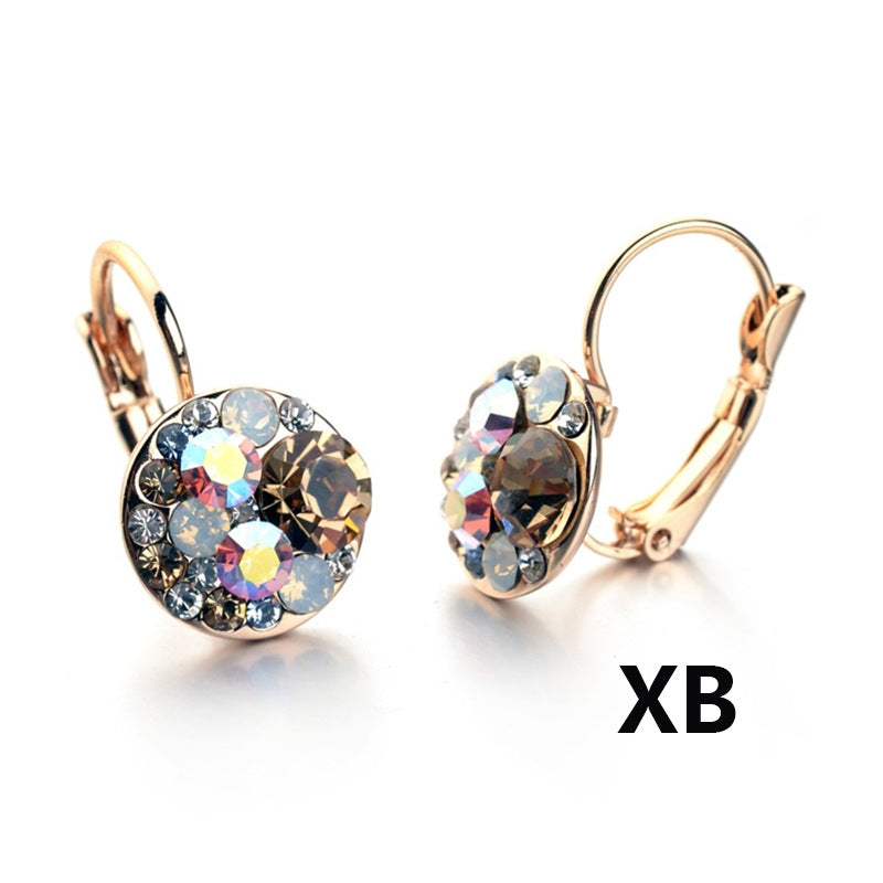 Cute Mickey Rose Gold Crystal Trendy Temperament Personality Super Earrings
