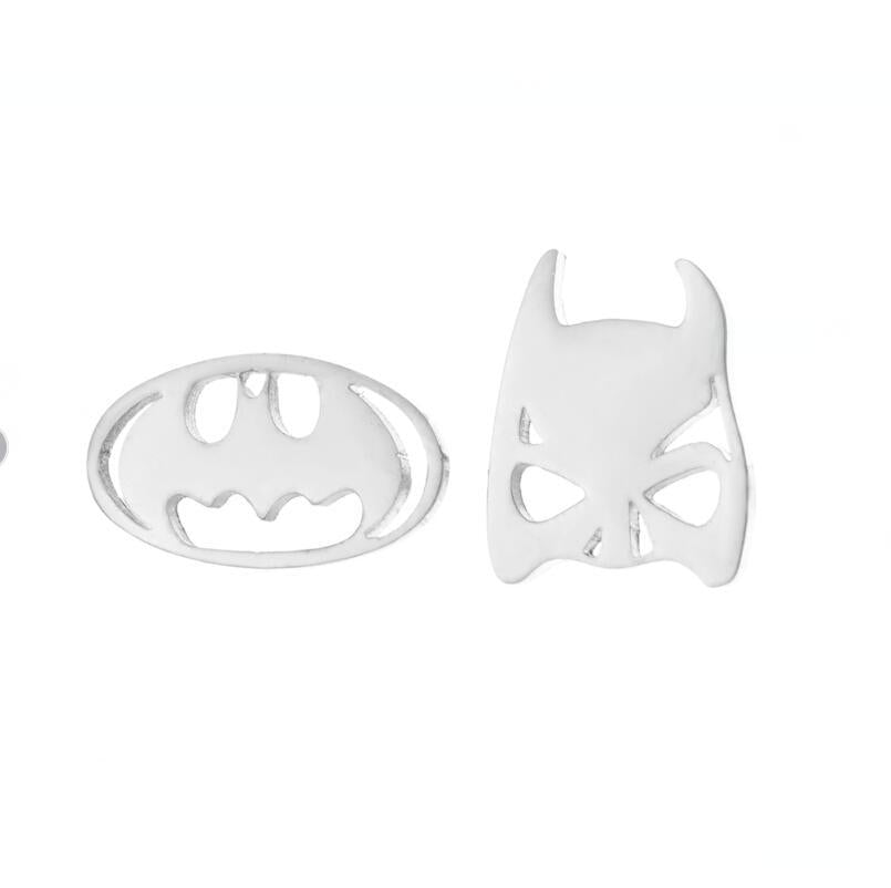 Stainless Steel Ghost Batman Small Animal Umbrella Stud Earrings