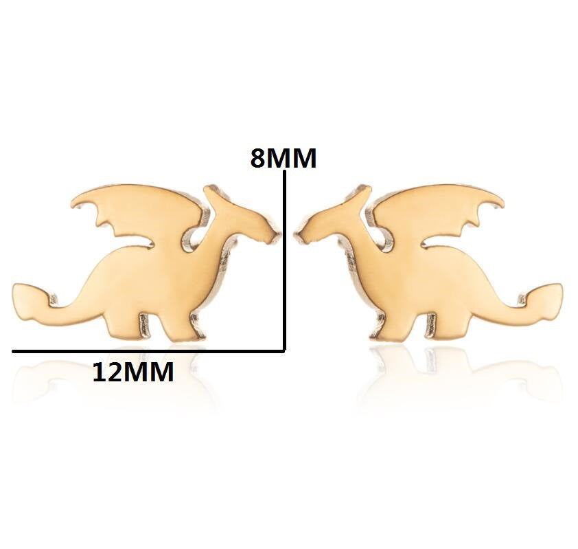 Stainless Steel Ghost Batman Small Animal Umbrella Stud Earrings
