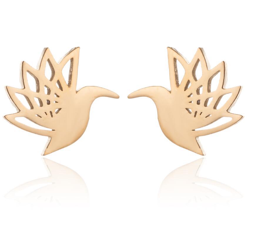 Stainless Steel Ghost Batman Small Animal Umbrella Stud Earrings