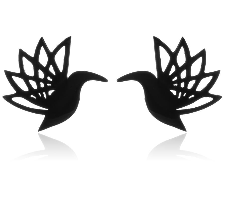 Stainless Steel Ghost Batman Small Animal Umbrella Stud Earrings