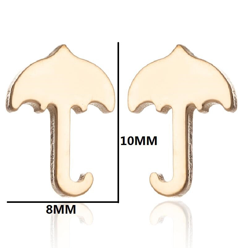 Stainless Steel Ghost Batman Small Animal Umbrella Stud Earrings