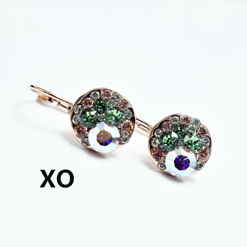 Cute Mickey Rose Gold Crystal Trendy Temperament Personality Super Earrings