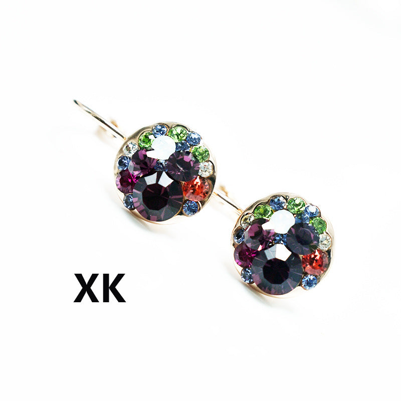Cute Mickey Rose Gold Crystal Trendy Temperament Personality Super Earrings
