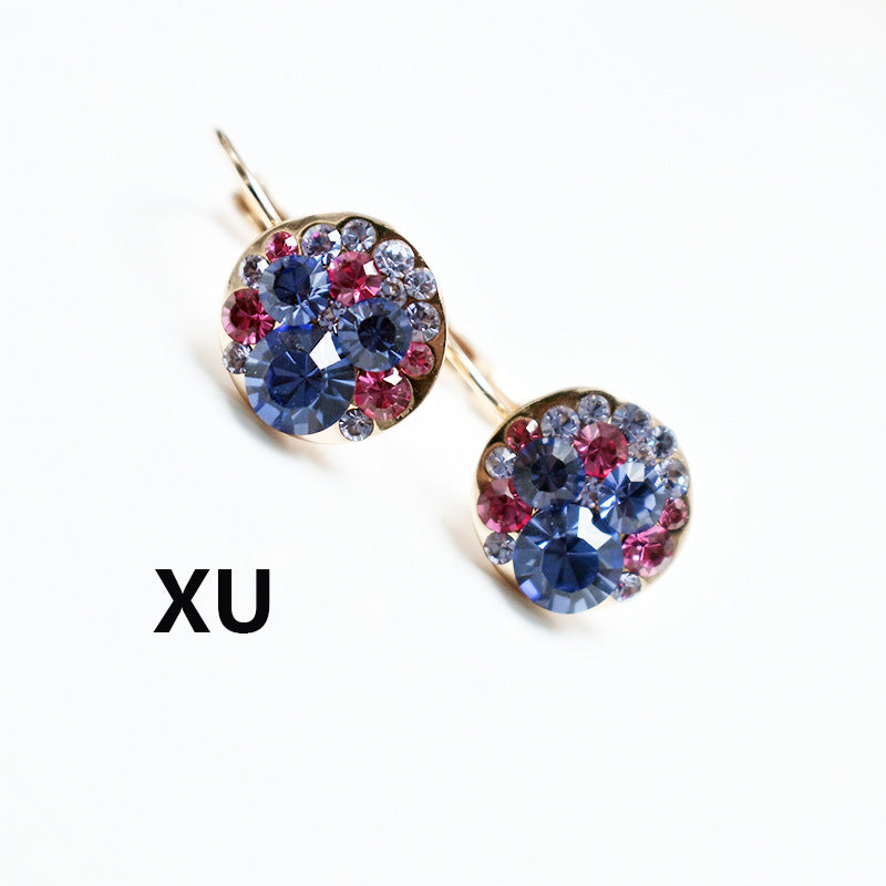Cute Mickey Rose Gold Crystal Trendy Temperament Personality Super Earrings