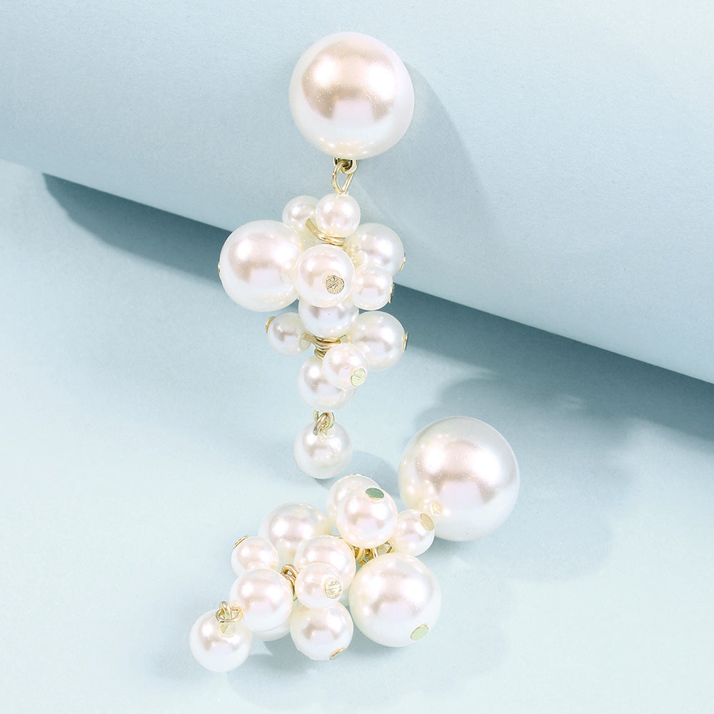 Korean Style Fashion Imitation Pearl Grape Earrings