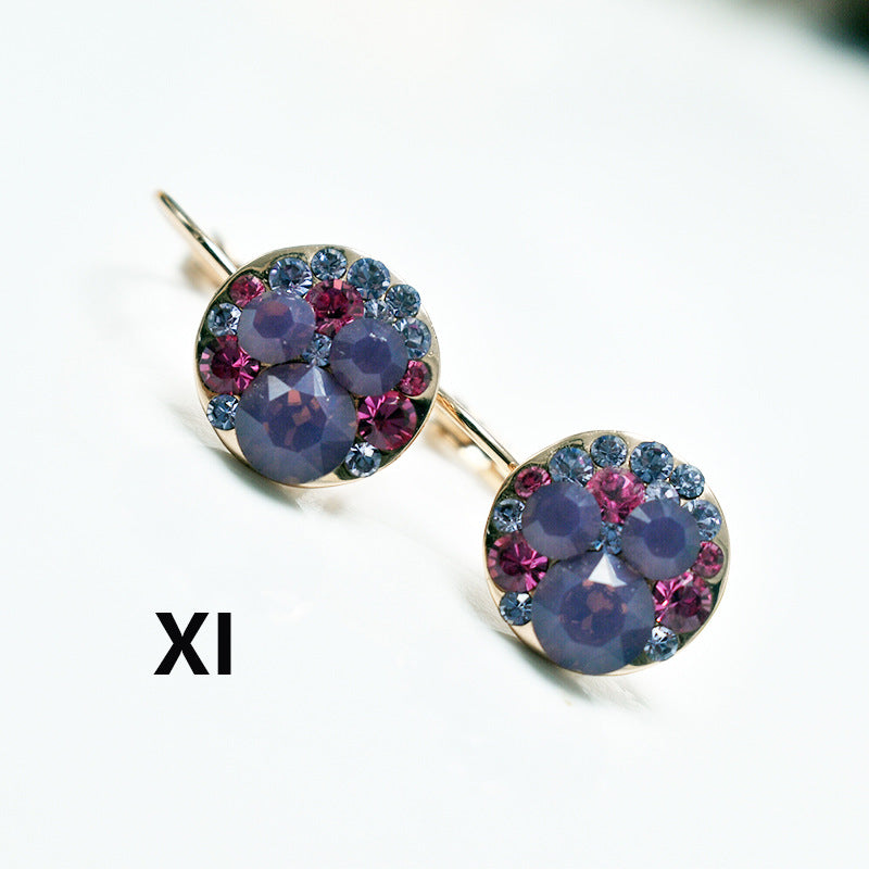 Cute Mickey Rose Gold Crystal Trendy Temperament Personality Super Earrings