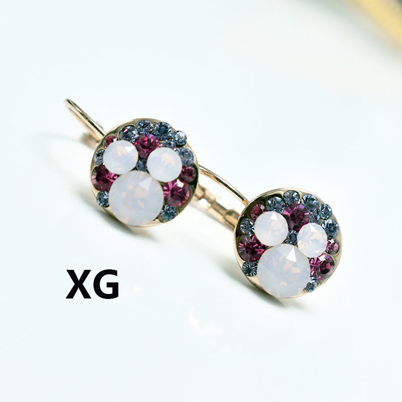 Cute Mickey Rose Gold Crystal Trendy Temperament Personality Super Earrings