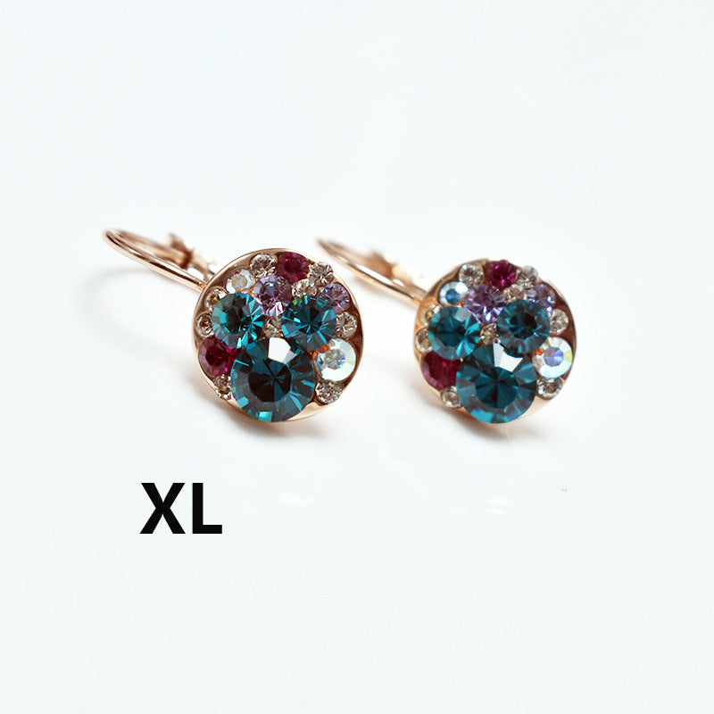 Cute Mickey Rose Gold Crystal Trendy Temperament Personality Super Earrings