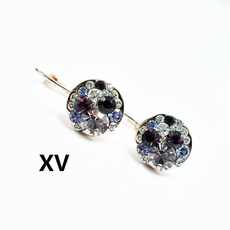 Cute Mickey Rose Gold Crystal Trendy Temperament Personality Super Earrings
