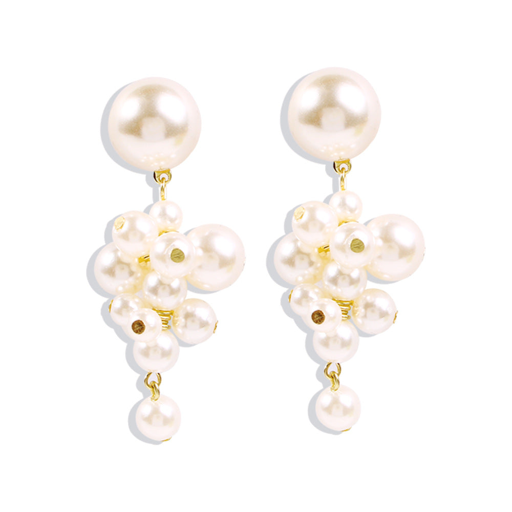 Korean Style Fashion Imitation Pearl Grape Earrings
