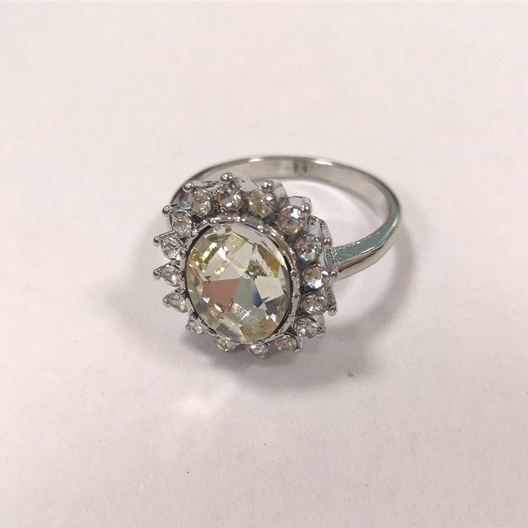 Kate Middleton Gemstone Female Luxury Full Diamond Rings