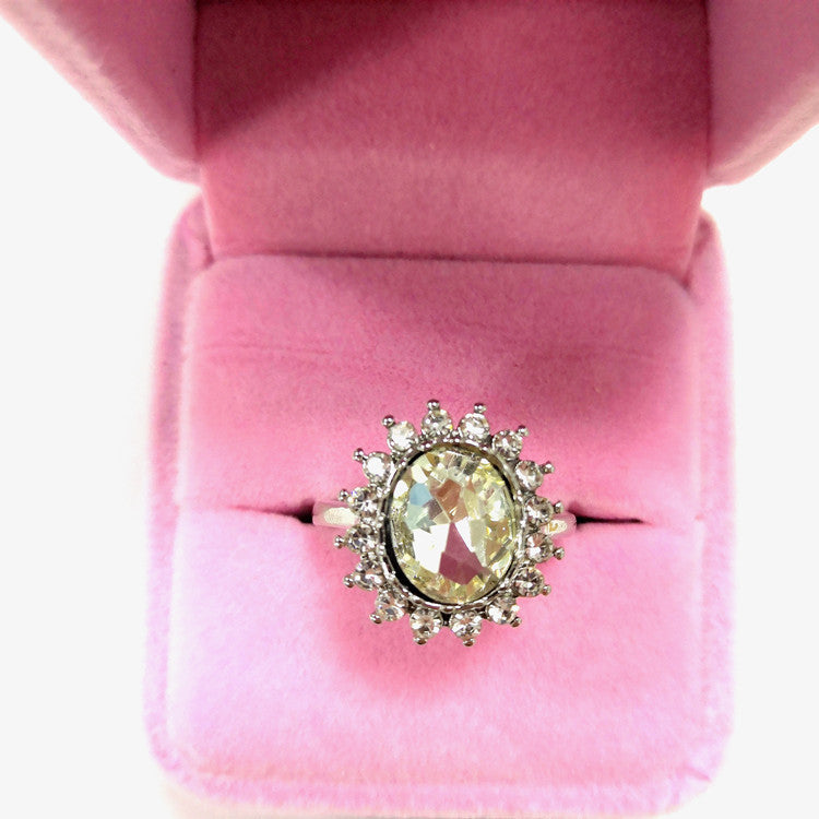 Kate Middleton Gemstone Female Luxury Full Diamond Rings