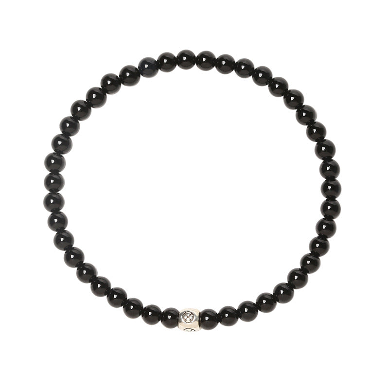 Women's & Men's Agate Blue Sand Thai Sier Simple Gifts For Bracelets