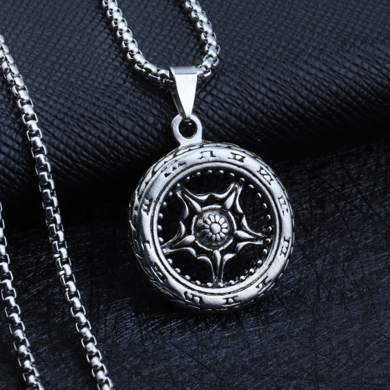 Men's Stainless Steel Hip Hop Cool Cross Trendy Clavicle Necklaces